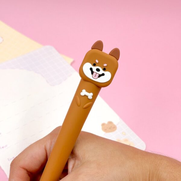 Caneta Fofa Emborrachada Dog - Pacote 4 Und