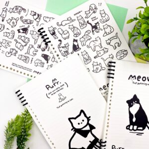Caderno B5 Espiral Reposicionável Gatinho Purr 52 fls 17,8x25,2cm - IMPORTADO - UND
