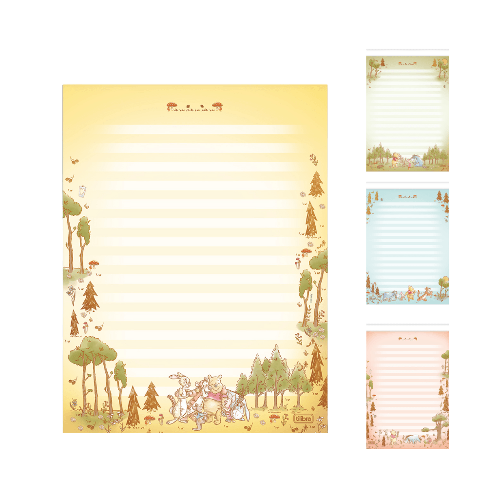 Caderno Colado Papel de Carta 50 fls URSINHO POOH - TILIBRA - UND