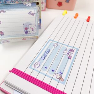 Caixinha de Mesa c/ Bloco de Notas Autocolantes Bichinhos Fofos - UND