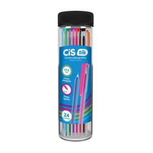 Caneta Esferográfica CIS Tik Cores Sortidas - POTE 24 UND