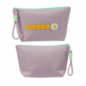 Necessaire c/ Alça Letra Plush Lilás ALEGRIA 15x25x7cm - FLORIE - UND