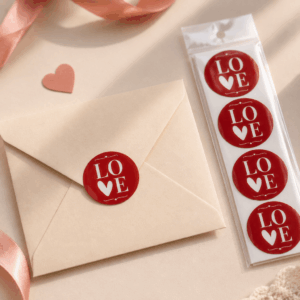 Cartela de Adesivos P/ Presente LOVE c/ 100 Adesivos - IMPORTADO - UND