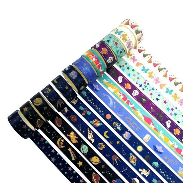 Fita Adesiva Washi Tape Glow BRW - Cx 12 Und