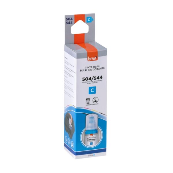 Refil de Tinta Impressora Corante 544 CIANO p/ Epson 70 ml - BRW - CX 1 UND