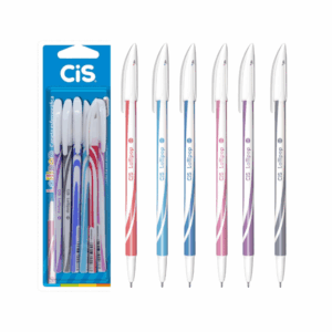 Caneta Esferográfica 0.5mm Lollipop 6 Cores - CIS - BLISTER