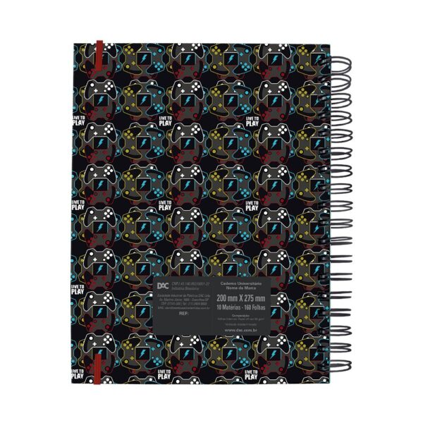 Caderno Smart Universitário 10 Matérias Game DAC