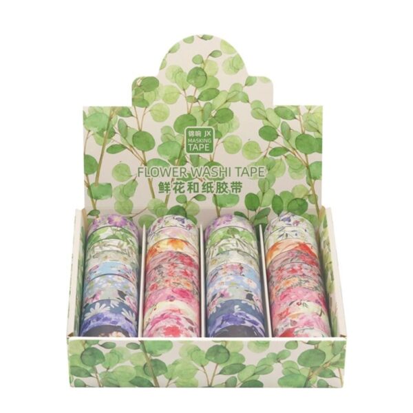Fita Washi Tape Flores e Folhagens