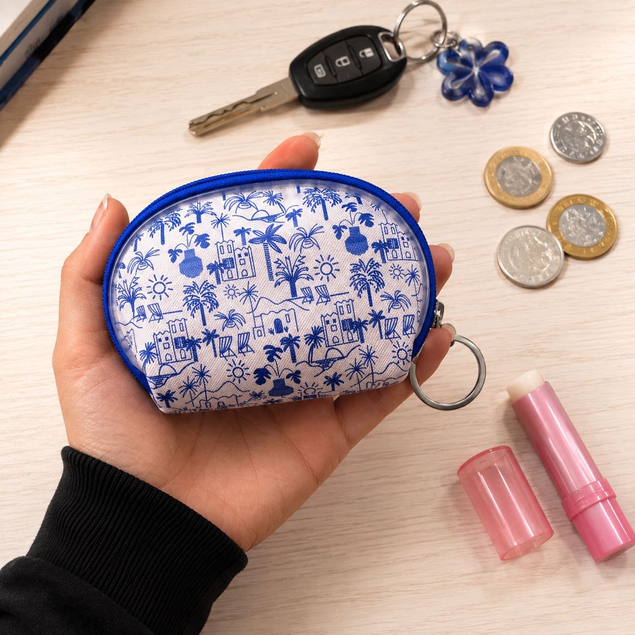Porta Coisinhas e Moedas  Estampado Brisa de Verão - IMPORTADO - UND