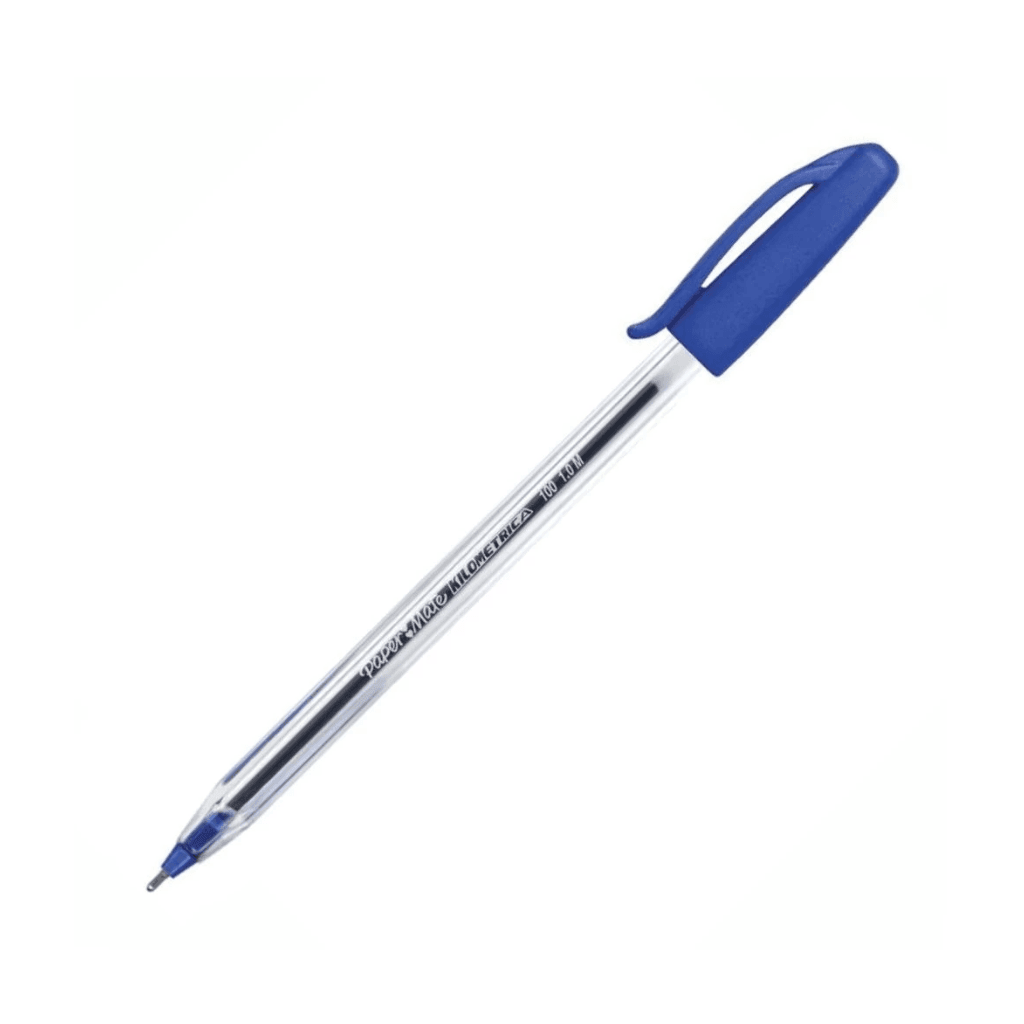 Caneta Kilométrica 100 1.0 mm AZ/PT/VM - PAPER MATE - BLISTER 3 UND