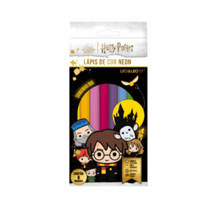 Lápis de Cor Sextavado Big Neon Harry Potter Leo e Leo