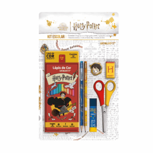 Kit Escolar Harry Potter 7 Itens - LEO E LEO - BLISTER