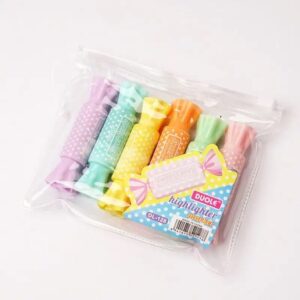 Marca Texto 2 pontas Balinhas - Kit 6 Cores