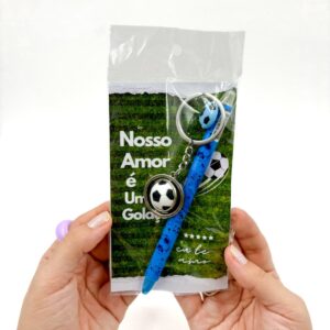 Kit Namorados Caneta Futebol + Chaveiro