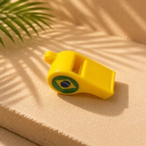 Apito Brasil 4cm Copa do Mundo - IMPORTADO - PACOTE 6 UND
