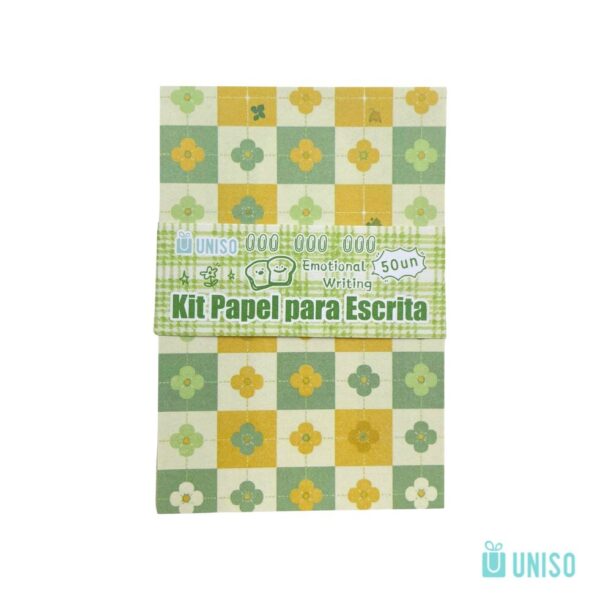 Kit Papel para Colagem SCRAPBOOK 5,6x8,3cm 50 Fls - UNISO - UND