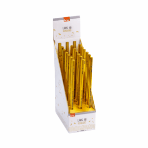 Lápis Hb Dourado Sextavado - BRW - CX 18 UND