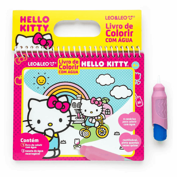 Livro de Colorir com Água Hello Kitty LEO E LEO -BLISTER