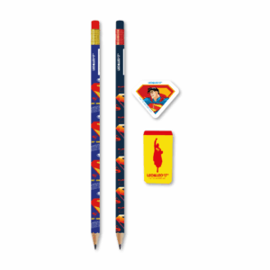 Kit Escolar Superman 4 Peças - LEO e LEO - BLISTER
