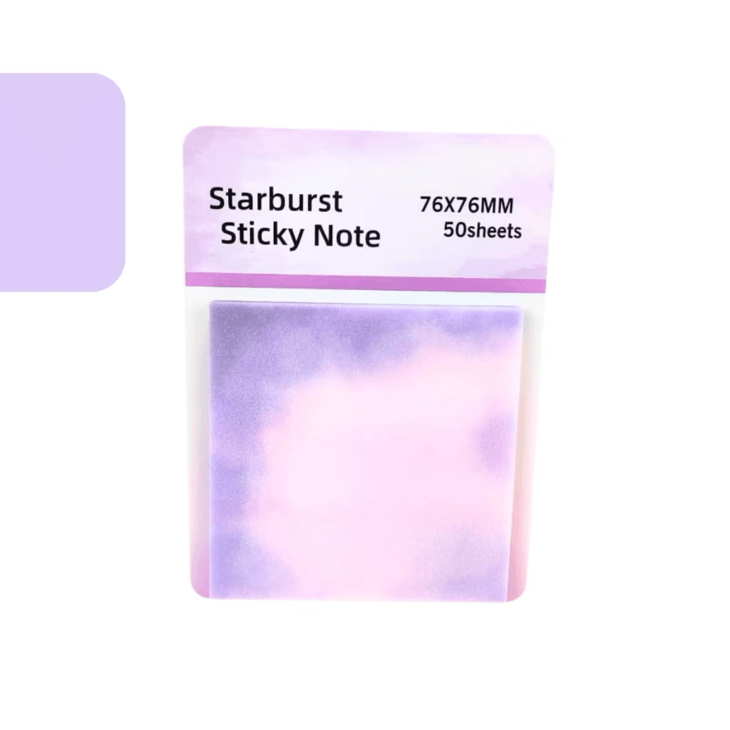 Bloco de Notas Transparente Adesivado 76 x 76mm 50 fls GLITTER - IMPORTADO - UND