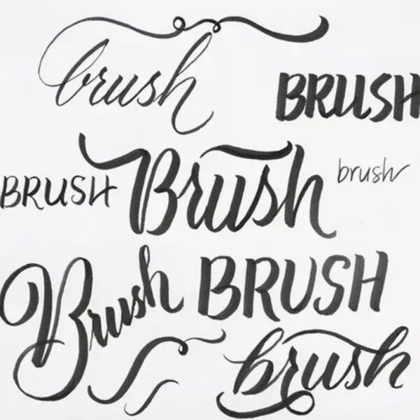 Brush Pen Preto Onix Newpen - Pacote 4 Und