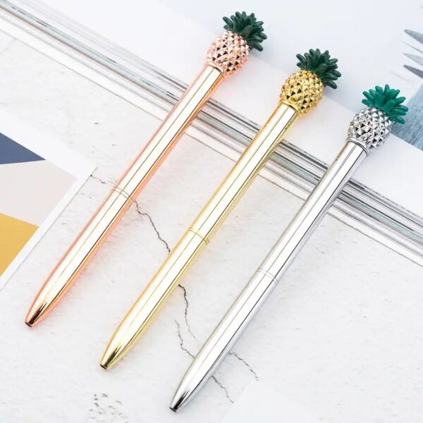 Caneta Premium Metálica Abacaxi