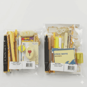 Kit Papelaria 15 Itens Paleta - AMARELO - PACOTE