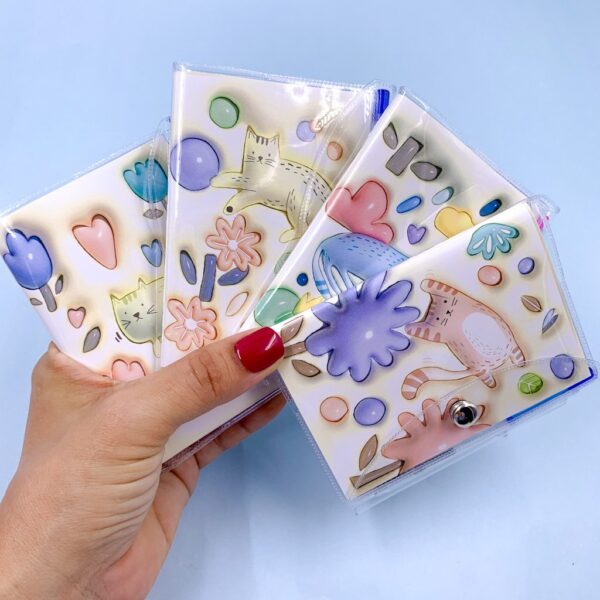 Mini Caderno Gatinho Capa c/ Fechamento e Mini Caneta - UND