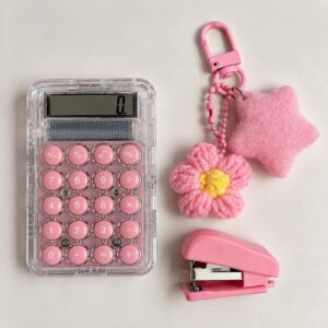Kit Calculadora c/ Mini Grampeador e  Chaveiro - IMPORTADO - BLISTER