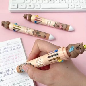 Caneta 10 Cores CAPIVARA Cute - UND