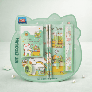 Kit Escolar 8 Peças Ursinho Jardinagem -  KAZ - BLISTER