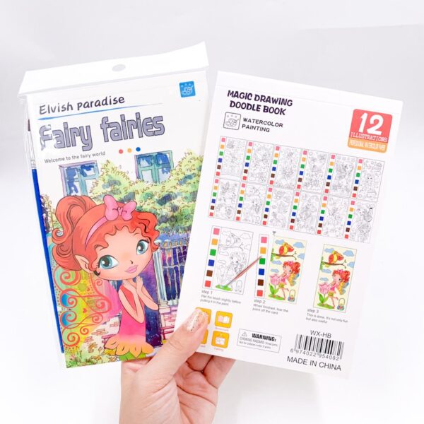 Livro Pintura Aquarela com Pincel 12 Folhas