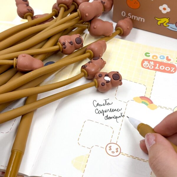 Caneta Flexivel Dançante Capivara