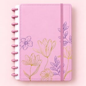 Caderno de Disco FLORES Color B5 80 Fls/10 discos - 25,5x18,5cm - IMPORTADO - UND