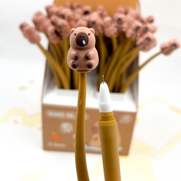 Caneta Flexivel Dançante Capivara