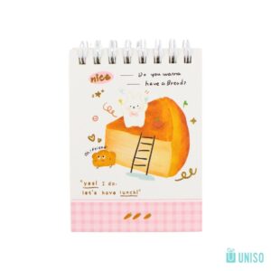 Bloco de Notas Aramado A7 Pão 7,7x10,7cm 80 fls - UNISO - UND