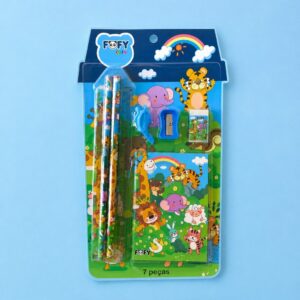 Kit Animais Felizes 7 Peças - FOFY - BLISTER