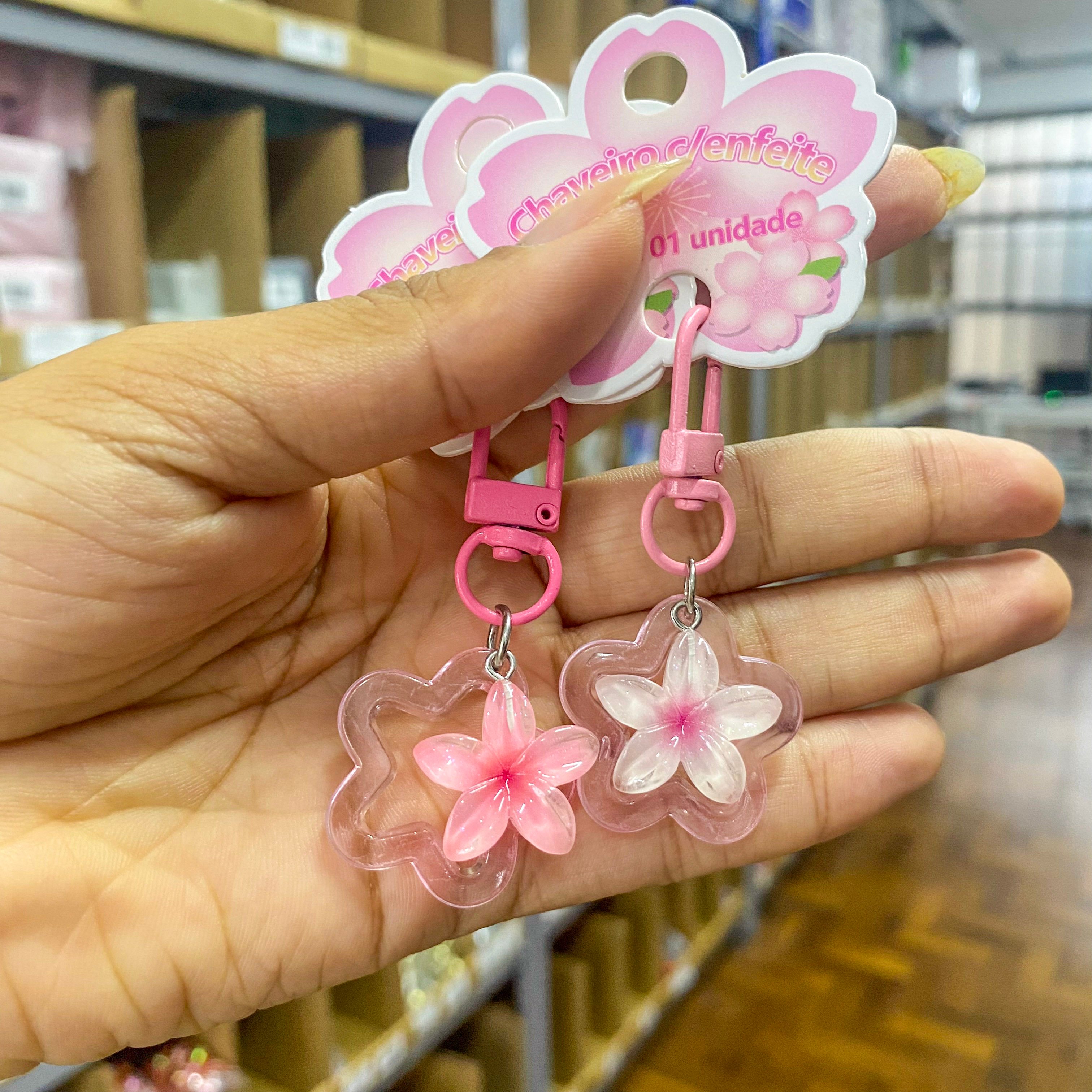 Chaveiro Pingente Charm Flor Cute Colors -  IMPORTADO  - UND