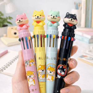 Caneta 10 Cores Cachorrinho Shiba - IMPORTADO - UND