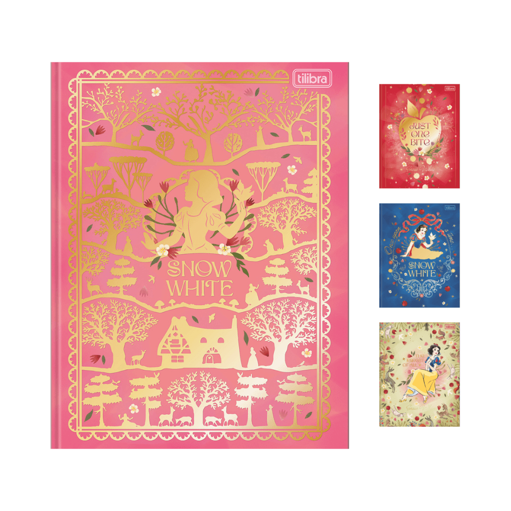 Caderno Colegial Costurado LUXO 80 fls BRANCA DE NEVE - TILIBRA - UND