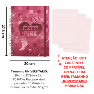 Caderno Smart Universitário 10 Divisórias Trendy 80 fls - DAC
