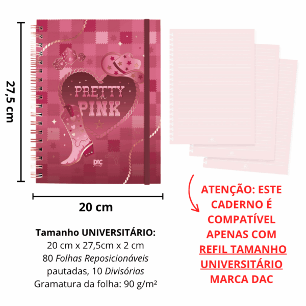 Caderno Smart Universitário 10 Divisórias Trendy 80 fls - DAC
