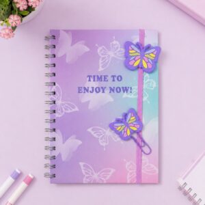 Caderno de Anotação Espiral Borboletas 80 Fls 21x14,8cm - KAZ - UND