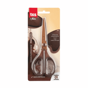 Tesoura Multifuncional Holic Coffee 17,5 cm - TRIS - BLISTER