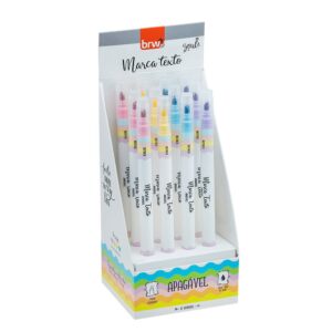 Marca Texto Apagável Pastel BRW - CAIXA 12 UND