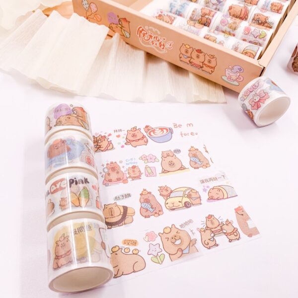 Washi Tape Largo c/ Glitter Capivara Capy - UND