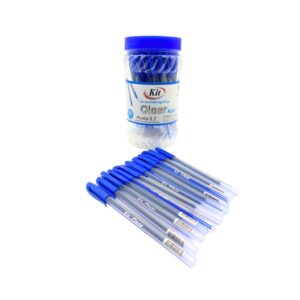 Caneta Clear 0.7mm Azul - KIT OFICIAL - 12 UND