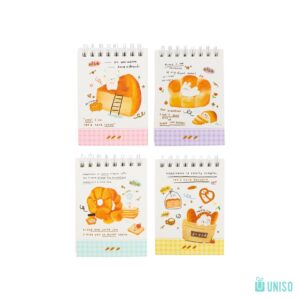 Bloco de Notas Aramado A7 Pão 7,7x10,7cm 80 fls - UNISO - UND