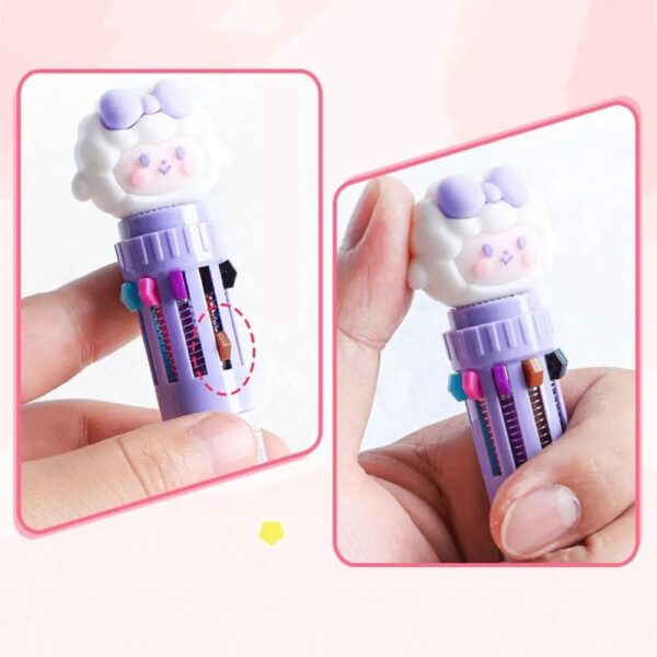 Caneta 10 Cores  Ovelha Fofa