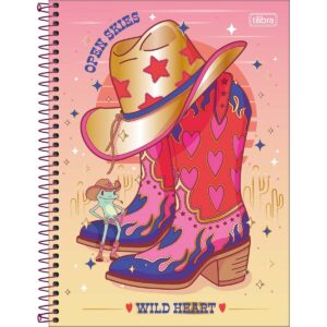 Caderno Espiral Capa Dura Universitário Connect 1 Matéria West Girl Tilibra